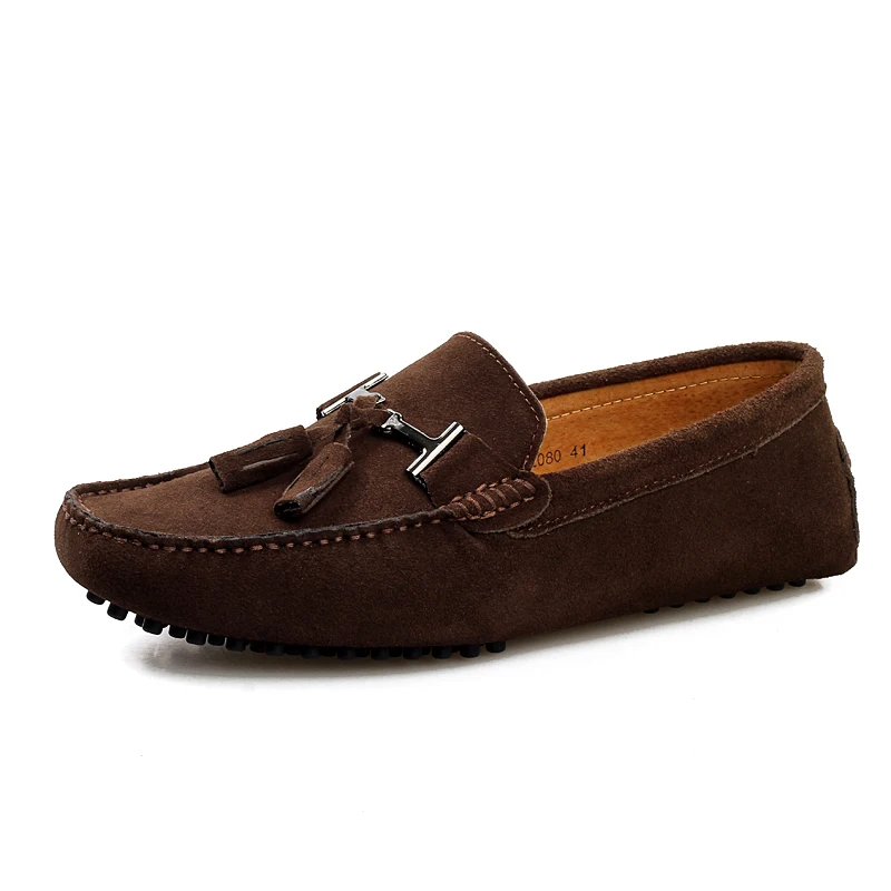 

GOXPACER Autumn And Spring New Men Shoes Moccasins Casual Shoes Tassel Male Flats Loafers Low Cut Genuine Leather Shoes Men