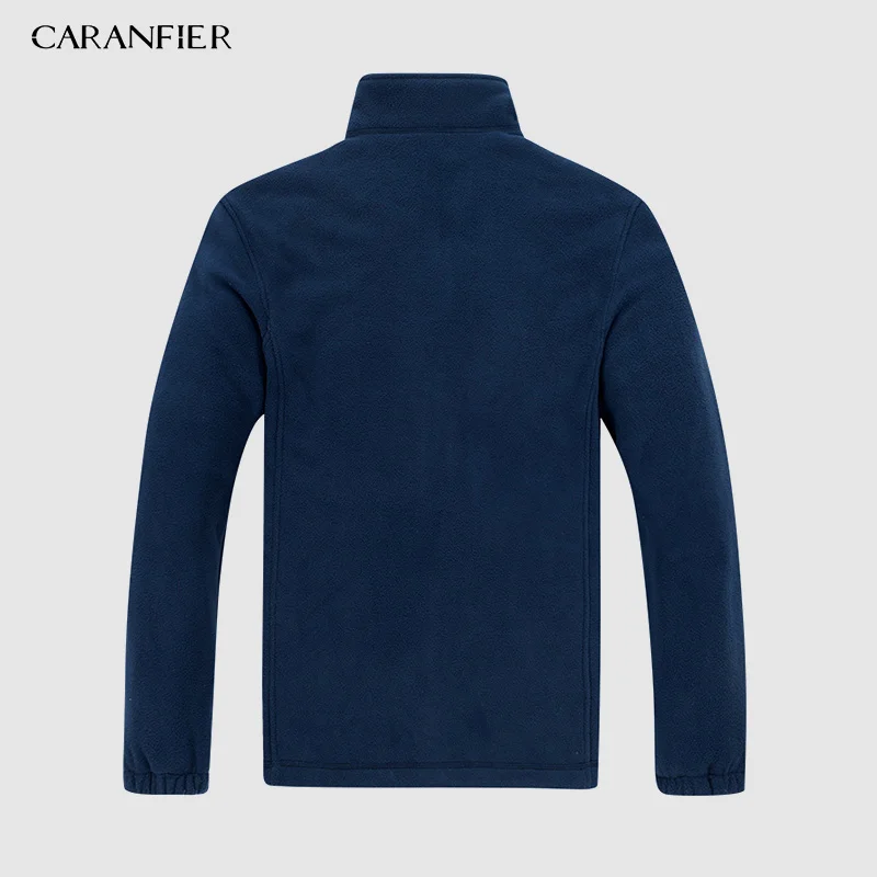 Мужские флисовые куртки CARANFIER уличные спортивные теплые пальто с воротником