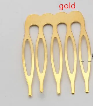 gold 10 шт./лот, позолоченные/Родиевые/Бронзовые свадебные заколки для волос, аксессуары для волос, аксессуары для волос Z142 - Окраска металла: gold