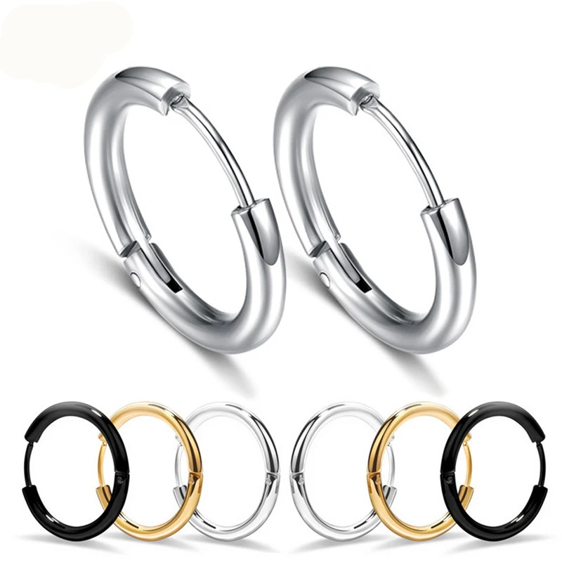 Женские круглые серьги-кольца из нержавеющей стали в Корейском стиле | Украшения