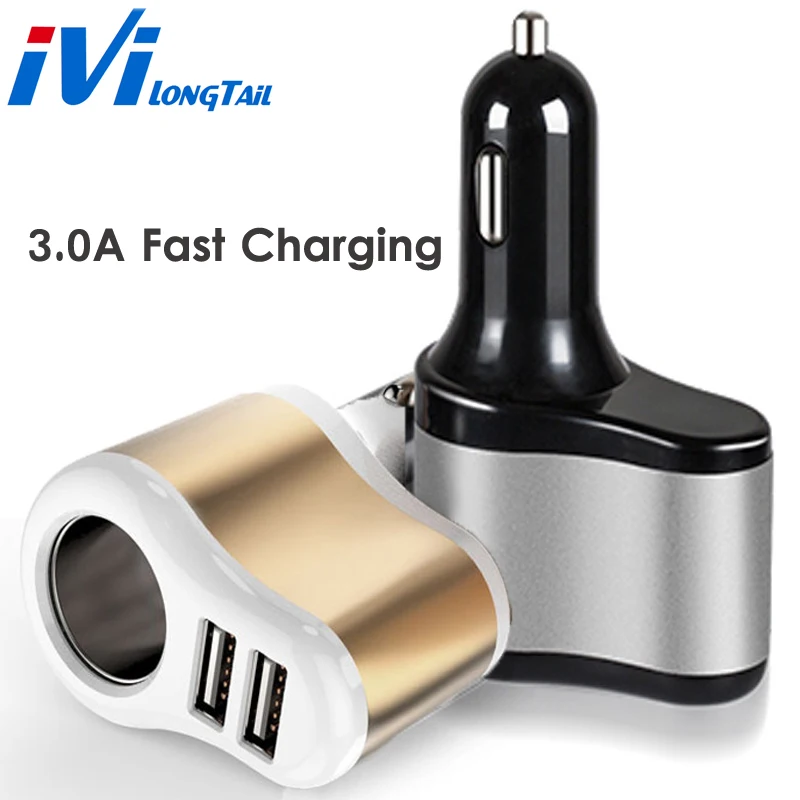3.1A автомобиля Зарядное устройство Каррегадор Veicular USB де Карро portátil Para Celular