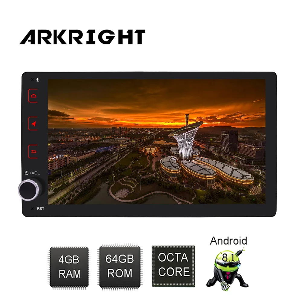 ARKRIGHT 9 ''4+ 64 ГБ Android 8,1 автомобильный Радио gps стерео для Toyota Corolla ips экран мультимедийный плеер 4G SIM карта