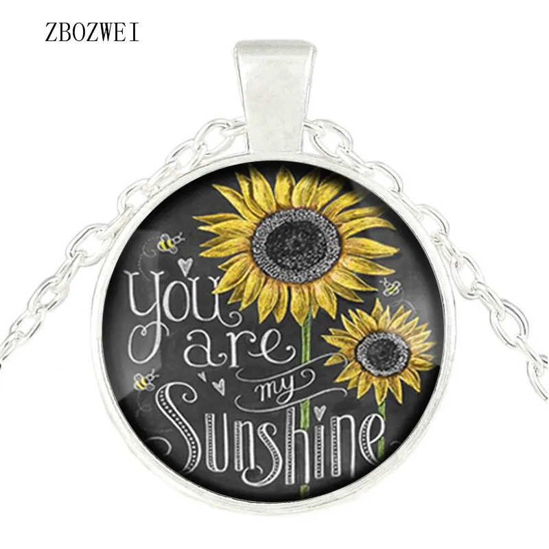 Стильное винтажное ожерелье из подсолнечника для женщин 2018|sunflower necklace|necklaces for