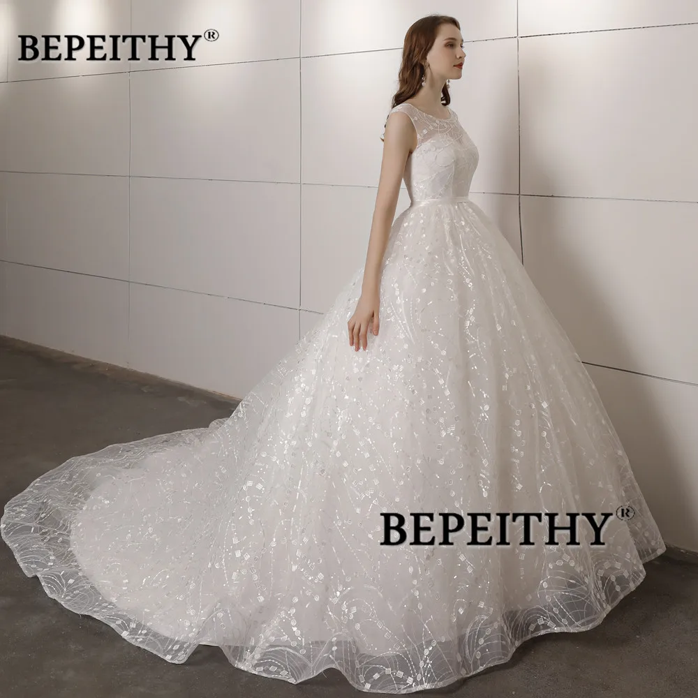 Vestido De Novia бальное платье свадебное со шлейфом винтажное кружевное с поясом 2021