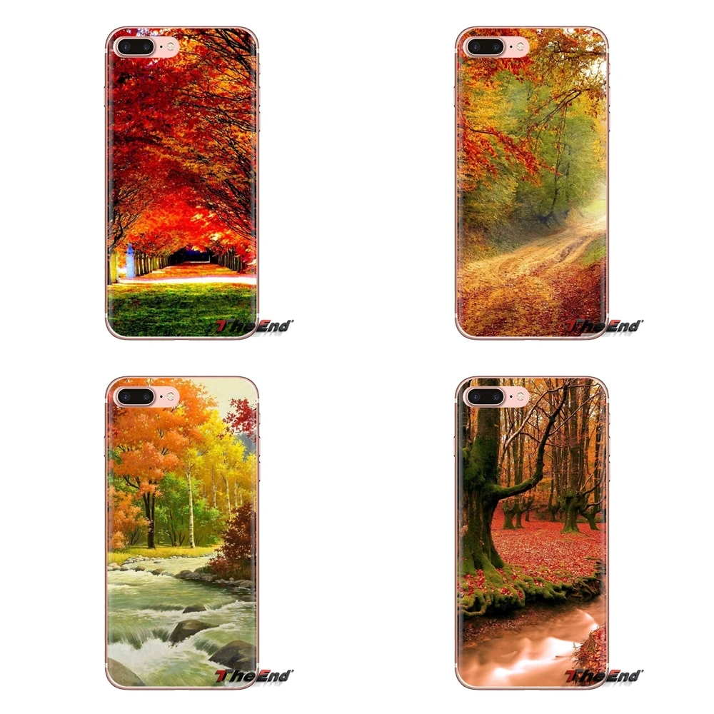 For Samsung Galaxy A3 A5 A7 A9 A8 Star A6 Plus 2018 2015 2016 2017 Transparent Soft Cases Covers Autumn Desktop Wallpapers 2 |