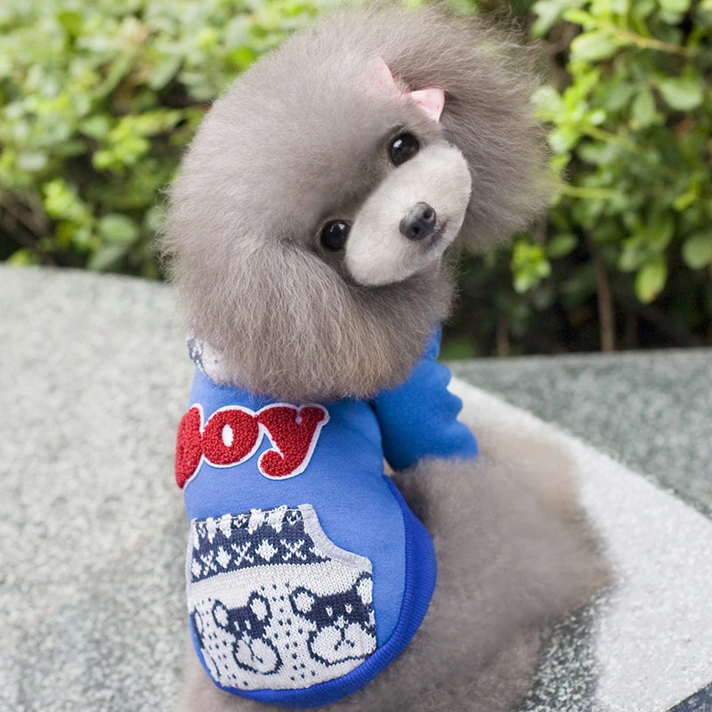2018 Новый Стиль Популярные Свитера для собак худи маленьких серая/синяя