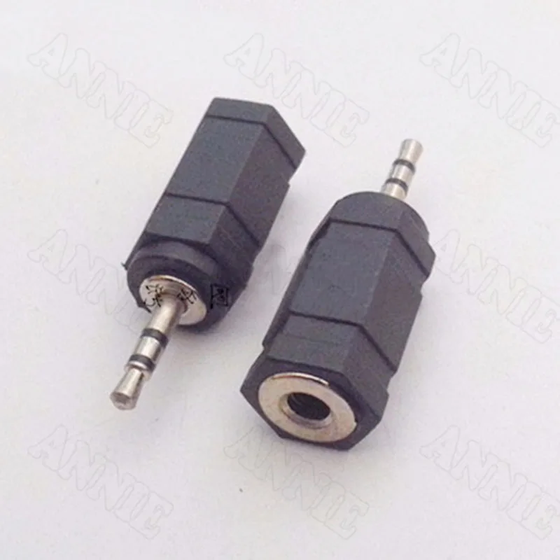 

50 шт./лот адаптер разъема для наушников 2,5 двухканальный поворот на 3,5 отверстие небольшой преобразователь в большой