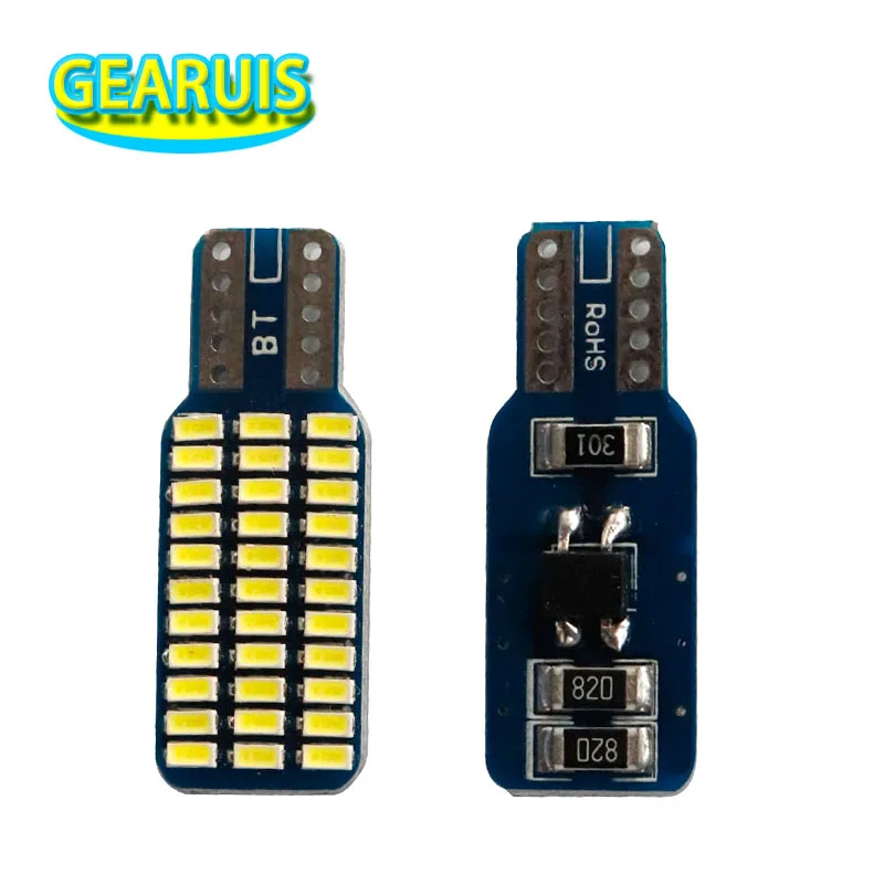 10 шт. Автомобильные светодиодные лампы Canbus 33 SMD 3014 1 Вт W5W 194 168|Сигнальная лампа| |