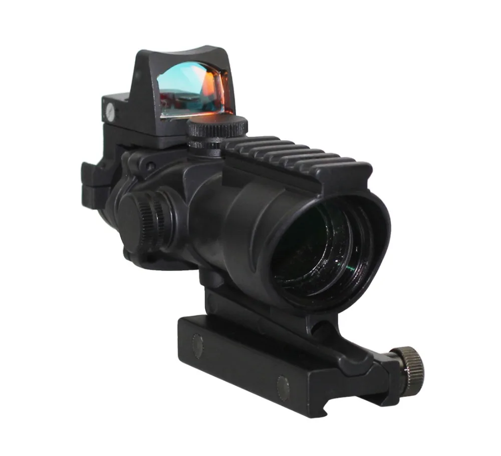 SPINA оптика тактический прицел Acog 4x32 Красная Зеленая Подсветка красная точка с