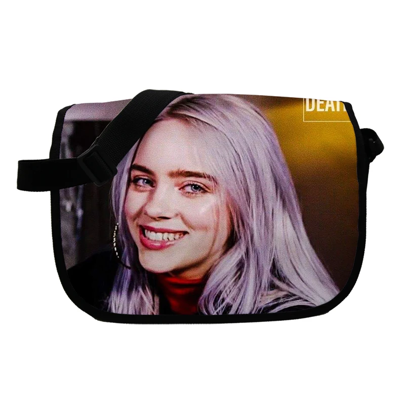 Сливовый Billie Eilish сумка-мессенджер для мужчин и женщин, сумка через плечо для мальчиков и девочек, дорожные сумки на плечо, Детская маленькая сумка с клапаном, сумки через плечо - Цвет: Сливовый
