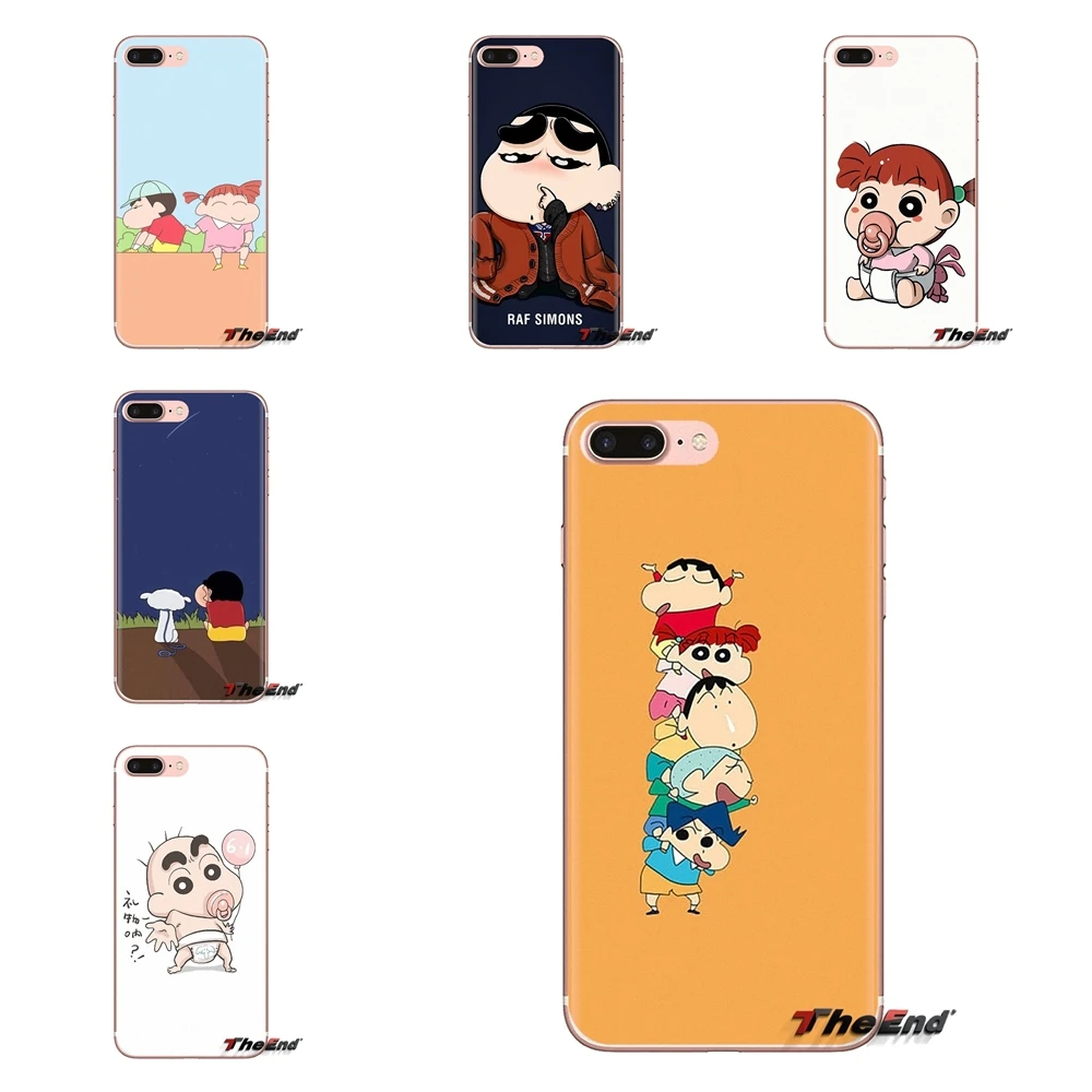 Прозрачные мягкие чехлы Crayon Shin Chan для Samsung Galaxy S3 S4 S5 Mini S6 S7 Edge S8 S9 S10 Plus Note 3 4 5 8 9 |