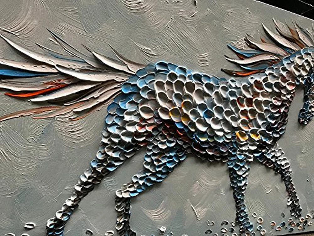 Животные Масляные картины на холсте 3D лошадей Современный домашний декор для