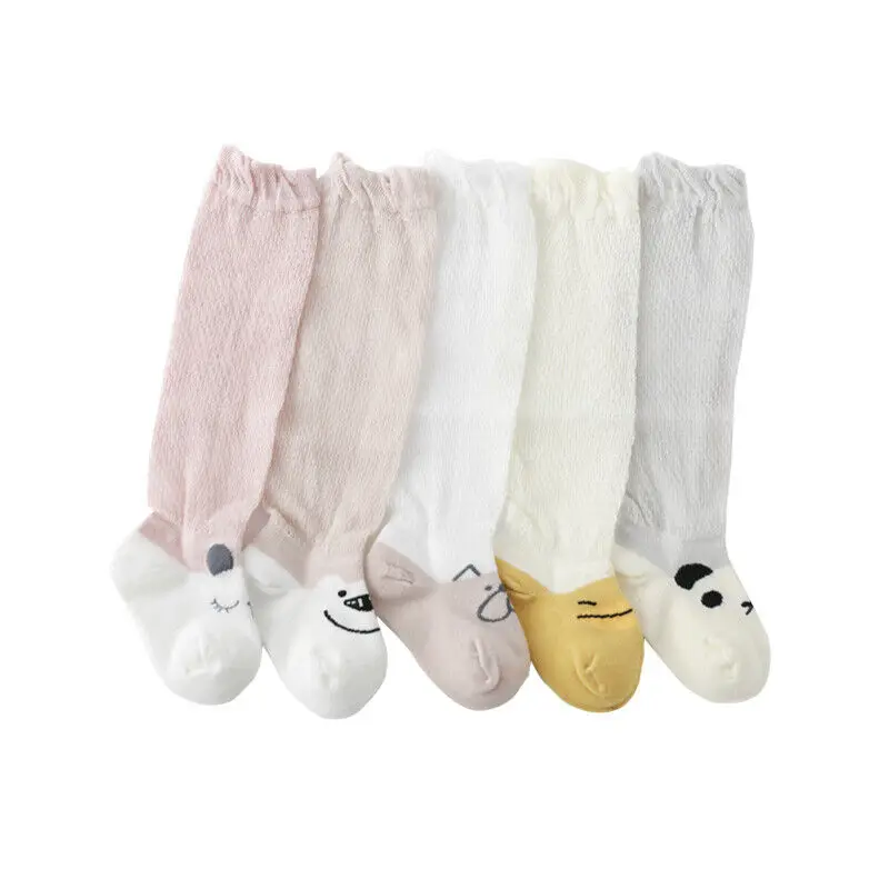 2019 Brand 0-3Y Toddler Baby Girl Boy Cotton Knee High Stocking Anti-mosquito Cute Cartoon Animal Lace Stockings For 1-3Y |