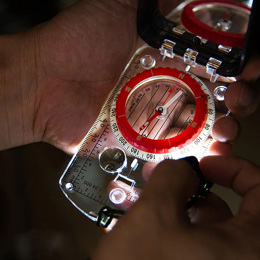 Многофункциональный Профессиональный Компас Открытый военный использованием