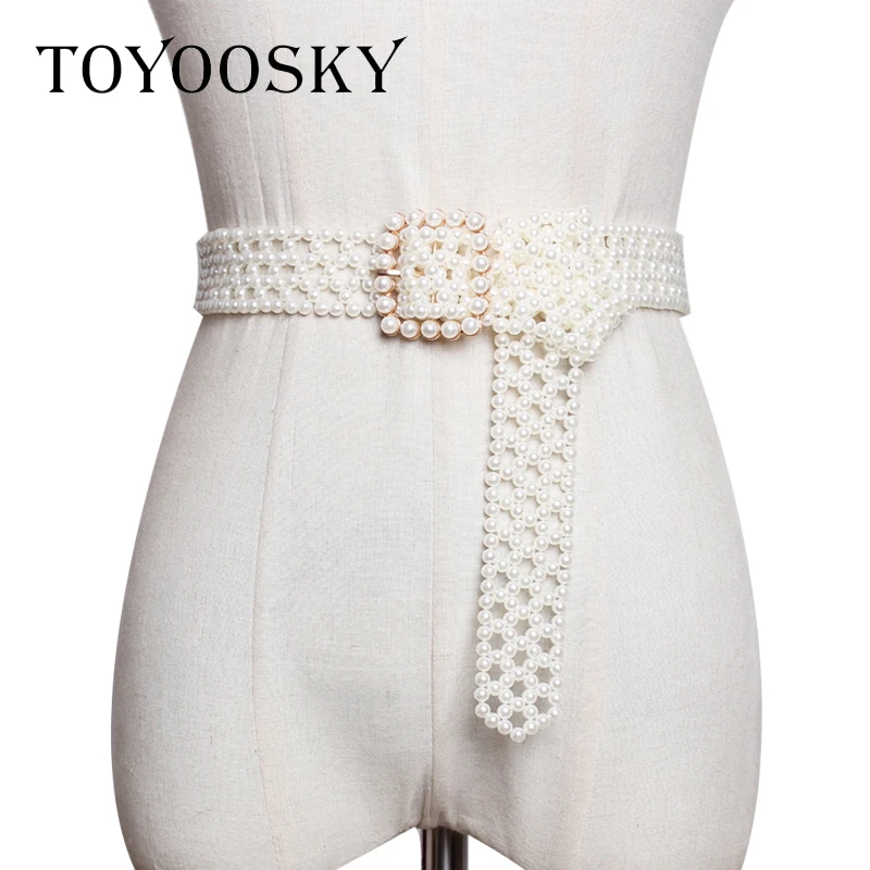 Женский эластичный пояс с жемчугом серебристый для свадебного платья 2019|Женские