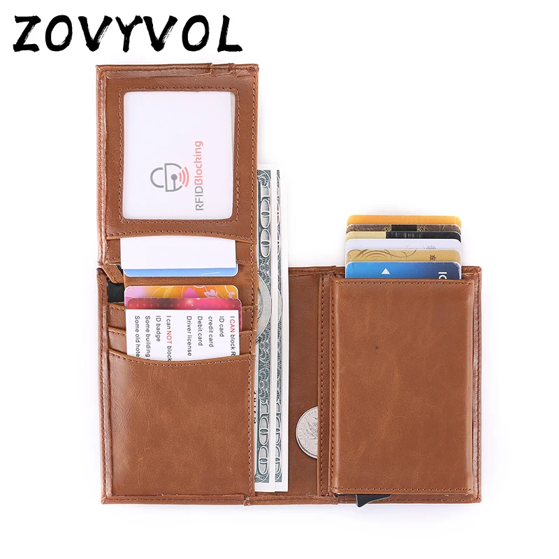 ZOVYVOL 2021 винтажные кожаные мужские кошельки ручной работы Crazy Horse