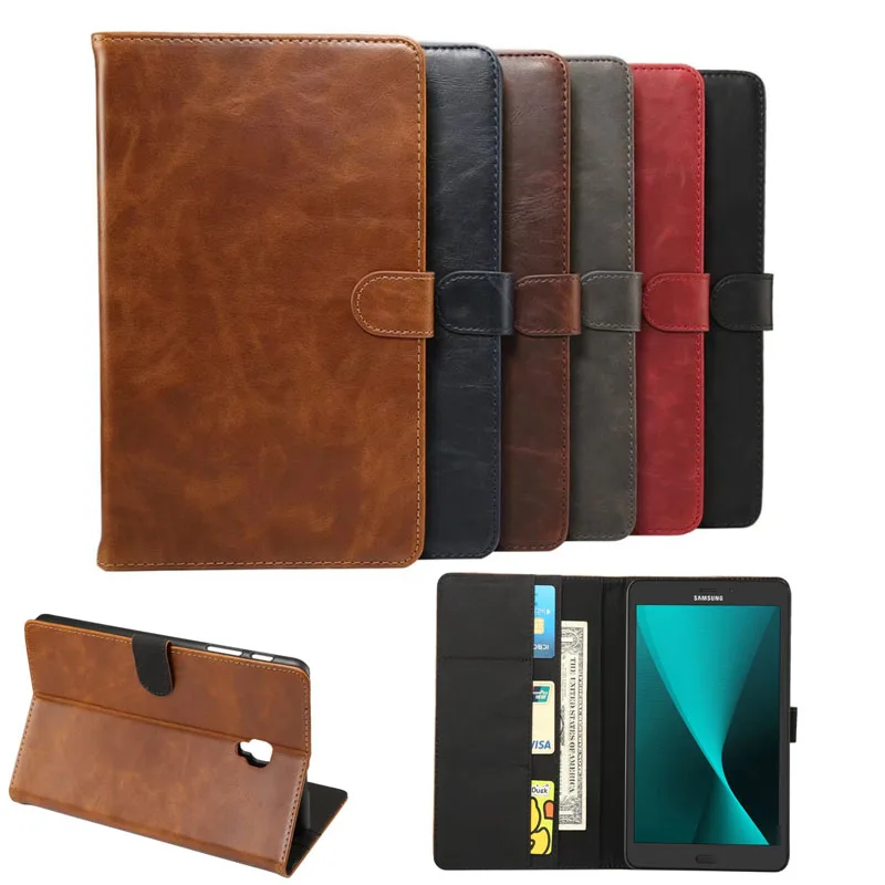 Деловой Чехол книжка из искусственной кожи с рисунком Crazy Horse для Samsung Galaxy Tab A 8 0 T380