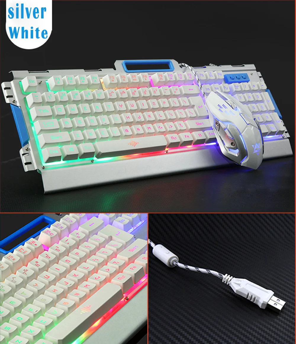 DeepFox проводная USB подсветка Механическая игровая клавиатура мыши игровая клавиатура мышь набор Регулируемый 3200 dpi 1,5 м кабель для ноутбука