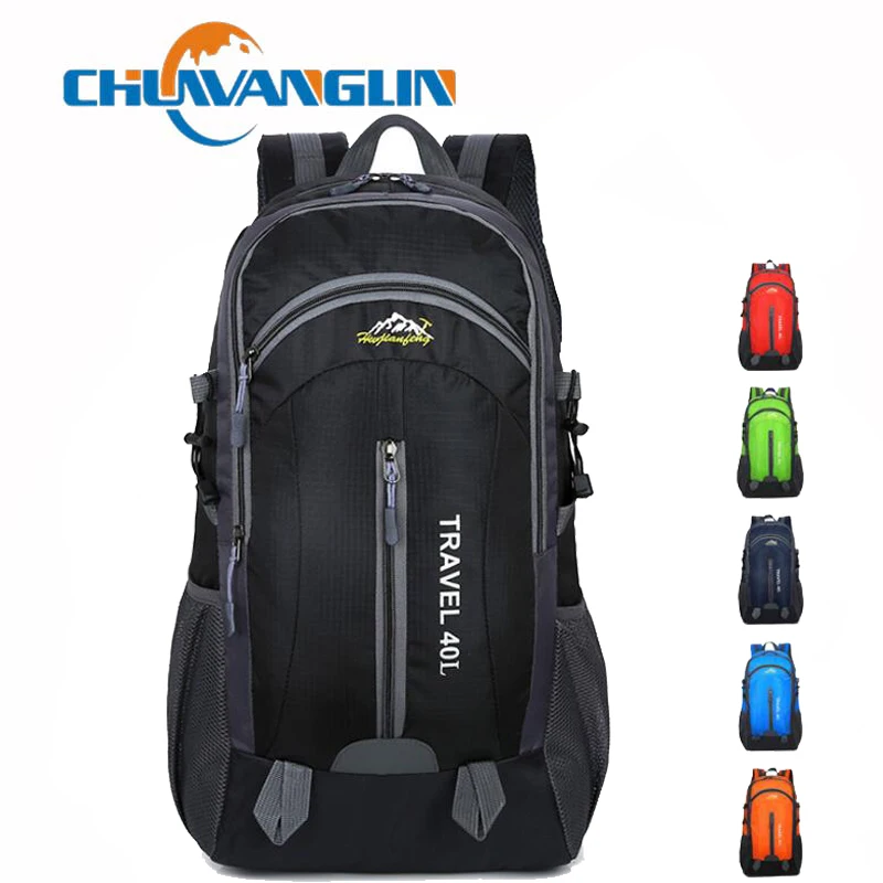 

Chuwanglin Men Backpack USB Charging 40L Large Capacity Out Door Waterproof Casual Backpack Unisex Black Travel Backpacks T3060