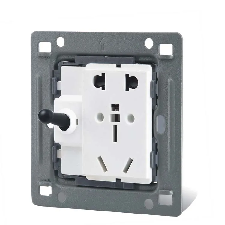 Настенный Выключатель 86 скрытый Ретро черный латунный рычаг розетка с 5