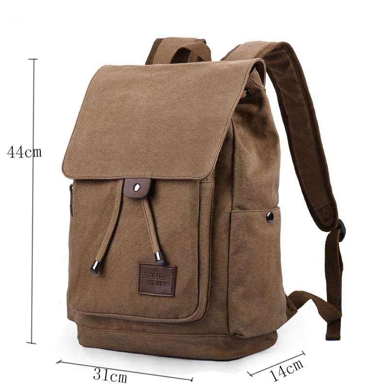 Высокое качество 15 дюймов ноутбук сумка рюкзак Для мужчин большой Ёмкость холст