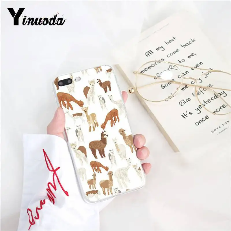 A13 Yinuoda милые ламы Альпака животные мультфильм новинка Fundas PhoneCase для iPhone8 7 6 6S Plus X XS MAX 5 5S SE XR 11 11pro 11promax - Цвет: A13