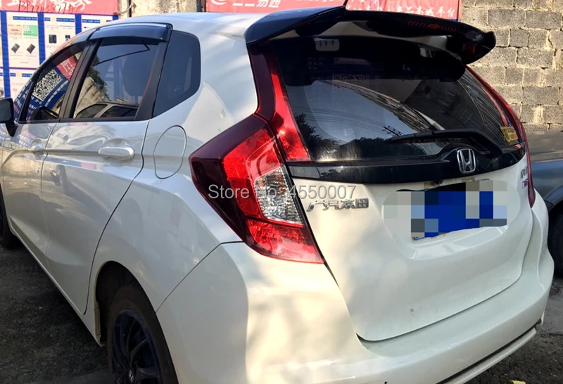 Для Honda fit Спойлер ABS Материал заднего крыла Спойлер с светильник для Honda fit Джаз