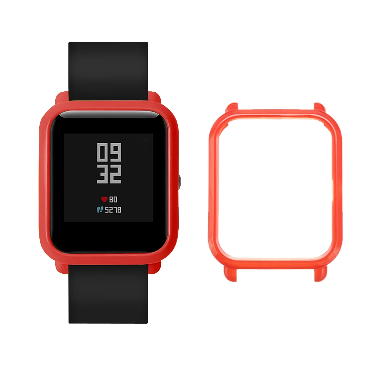 Red Чехол-рамка для часов Защитная пленка для Xiaomi для Huami Amazfit Bip Bit спортивные часы Молодежные умные аксессуары - Цвет: Red