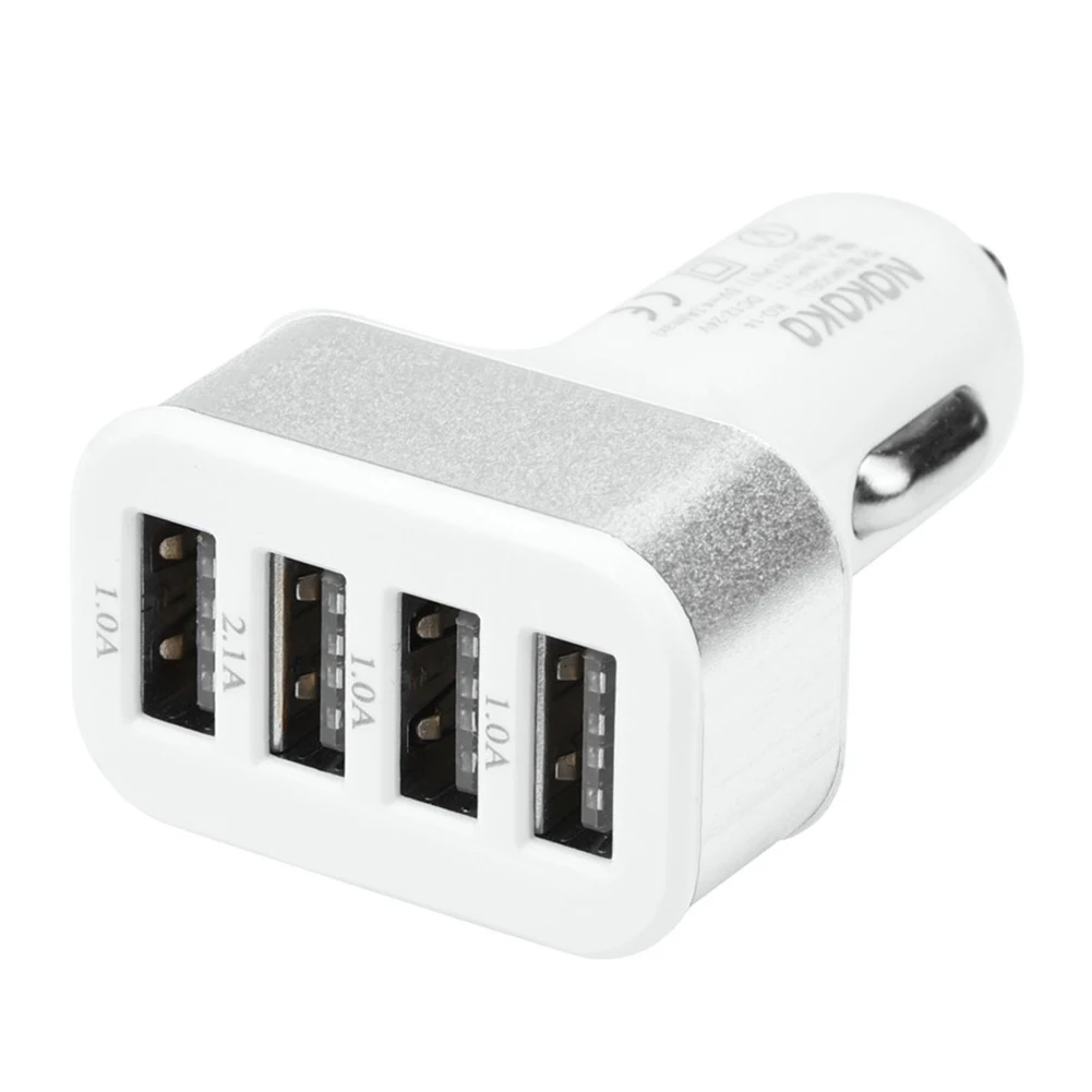 2.6A автомобильный адаптер USB Зарядное устройство зарядки металлическая розетка 4 Порты и разъёмы USB Зарядное устройство для iPhone 6 S 6 plus SE для samsung S6 S5 S4 мобильного телефона
