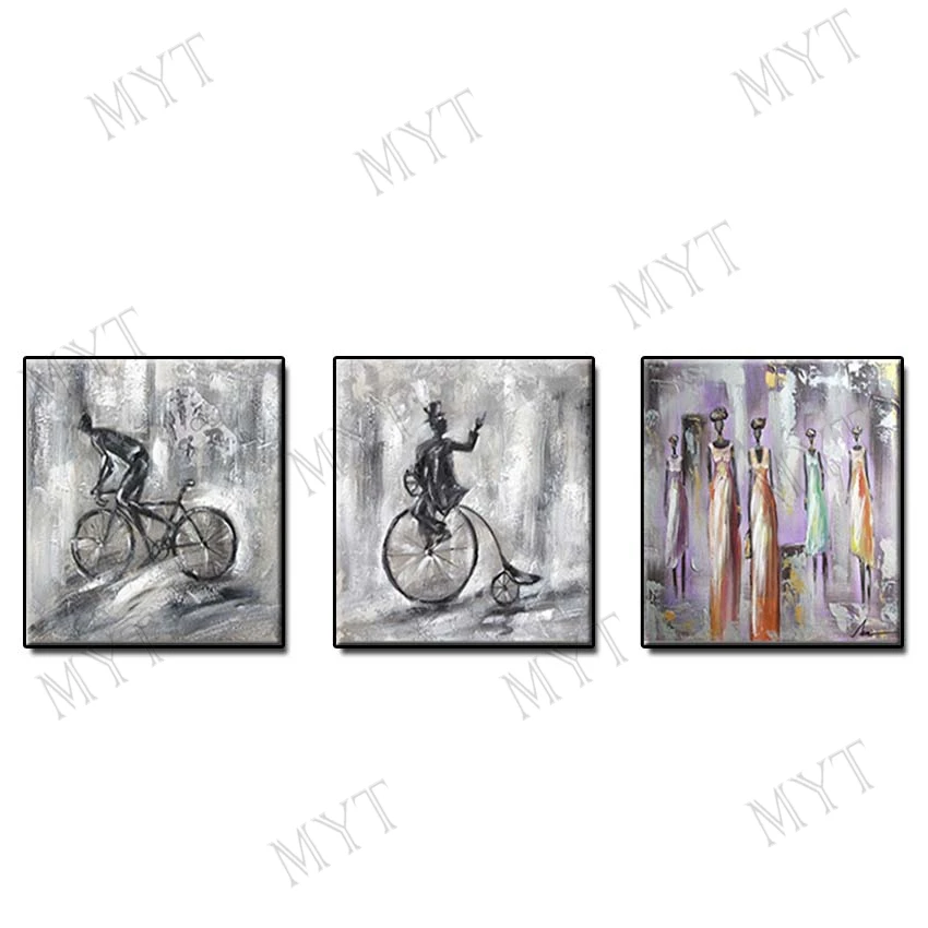 

Modern Canvas Abstract 3 Panels Hand-painted Paintings Wall Art Decorative Triptych Wall Art Free Shipping Oil Painting Unframed