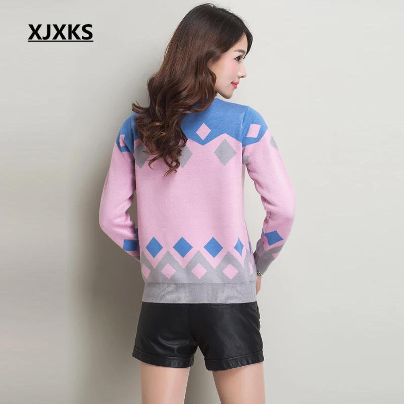XJXKS women's pullovers sweater autumn and winter fashion pullover women heap slim basic jumper shirt | Женская одежда
