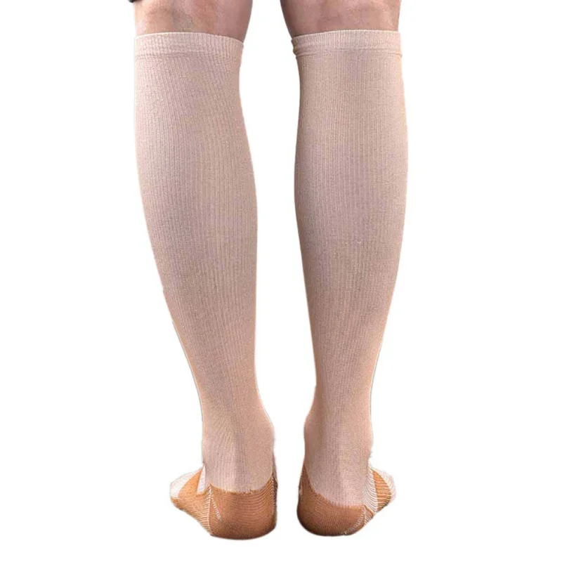 Unisex Anti-Fatigue Long Tube Compression Socks Foot Anti Fatigue Soft Pain Relief Miracle Copper Support Knee High Sock | Спорт и