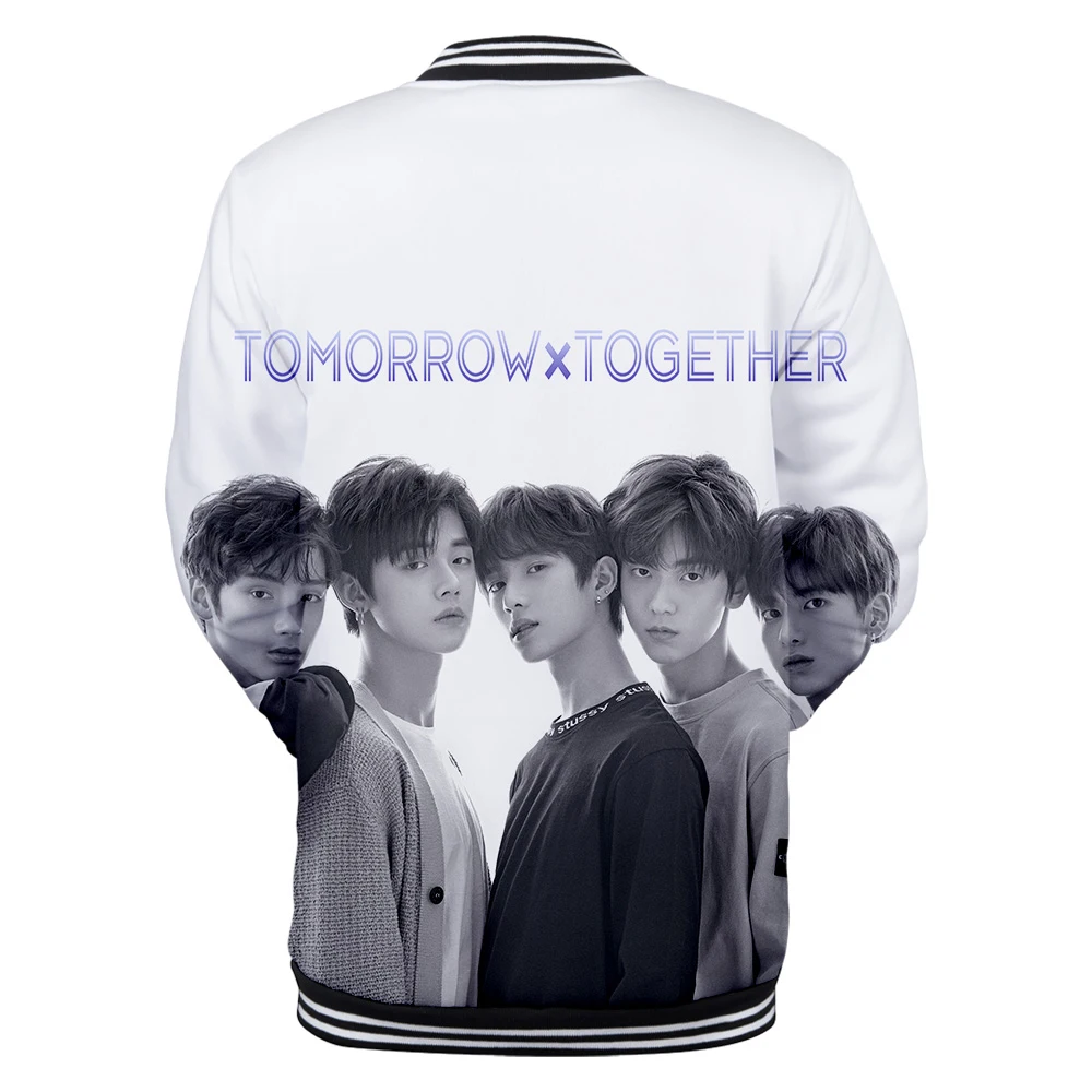 Горячая продажа TXT Kpop 3D мужская бейсбольная куртка женская Высококачественная