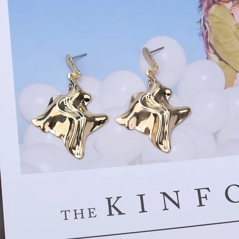 Женские серьги-подвески ZA Bijoux модные массивные корейские серьги золотого и