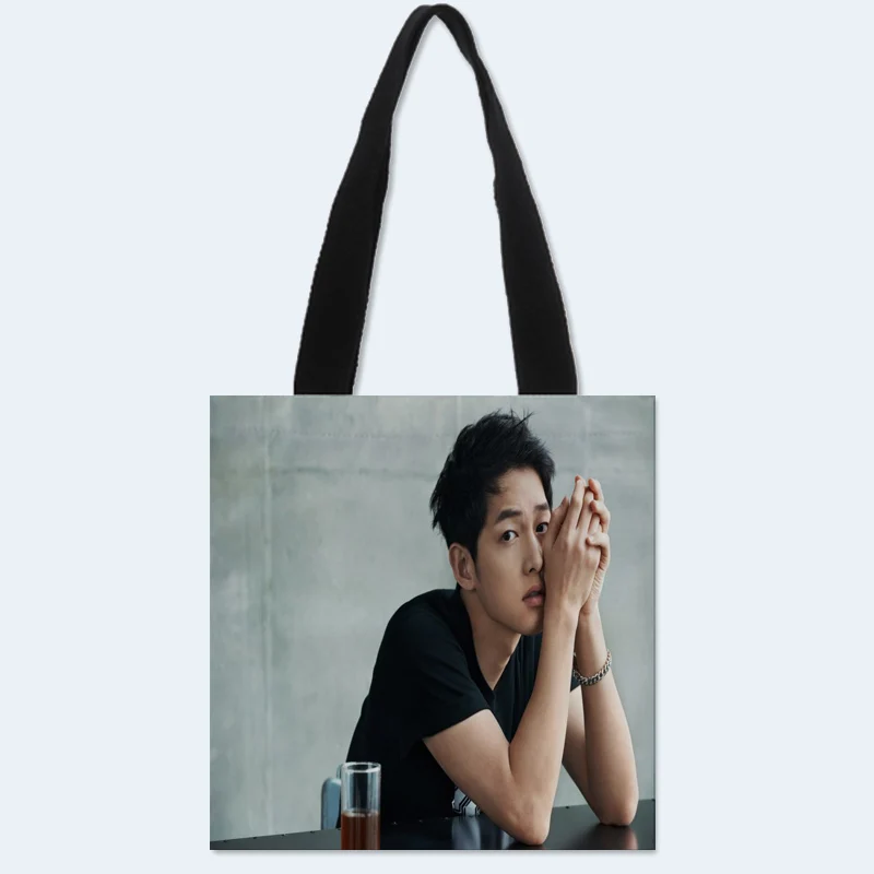 Изготовленный На Заказ сон Джун Ки печати сумка Холст тоут сумки для покупок и