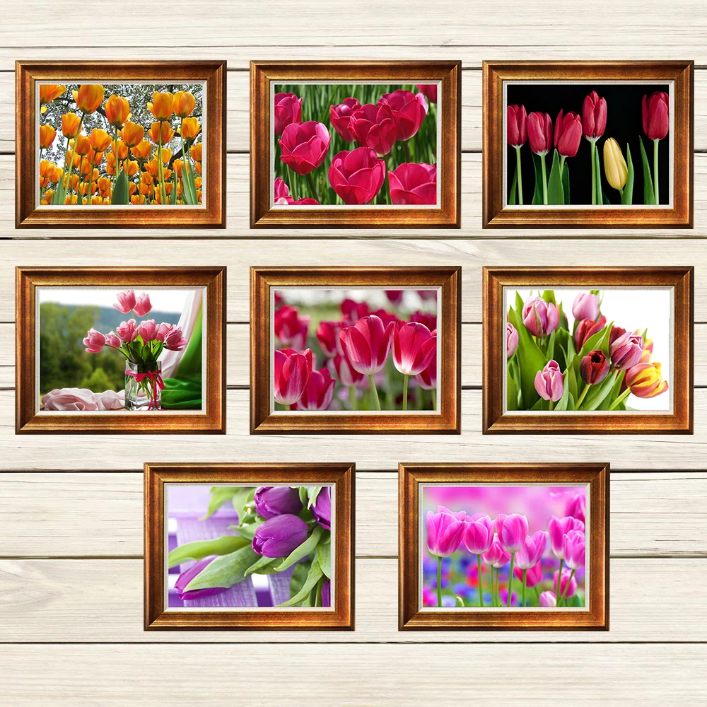 5D DIY алмазная живопись вышивка крестиком тюльпаны цветы Florals Алмазная Вышивка