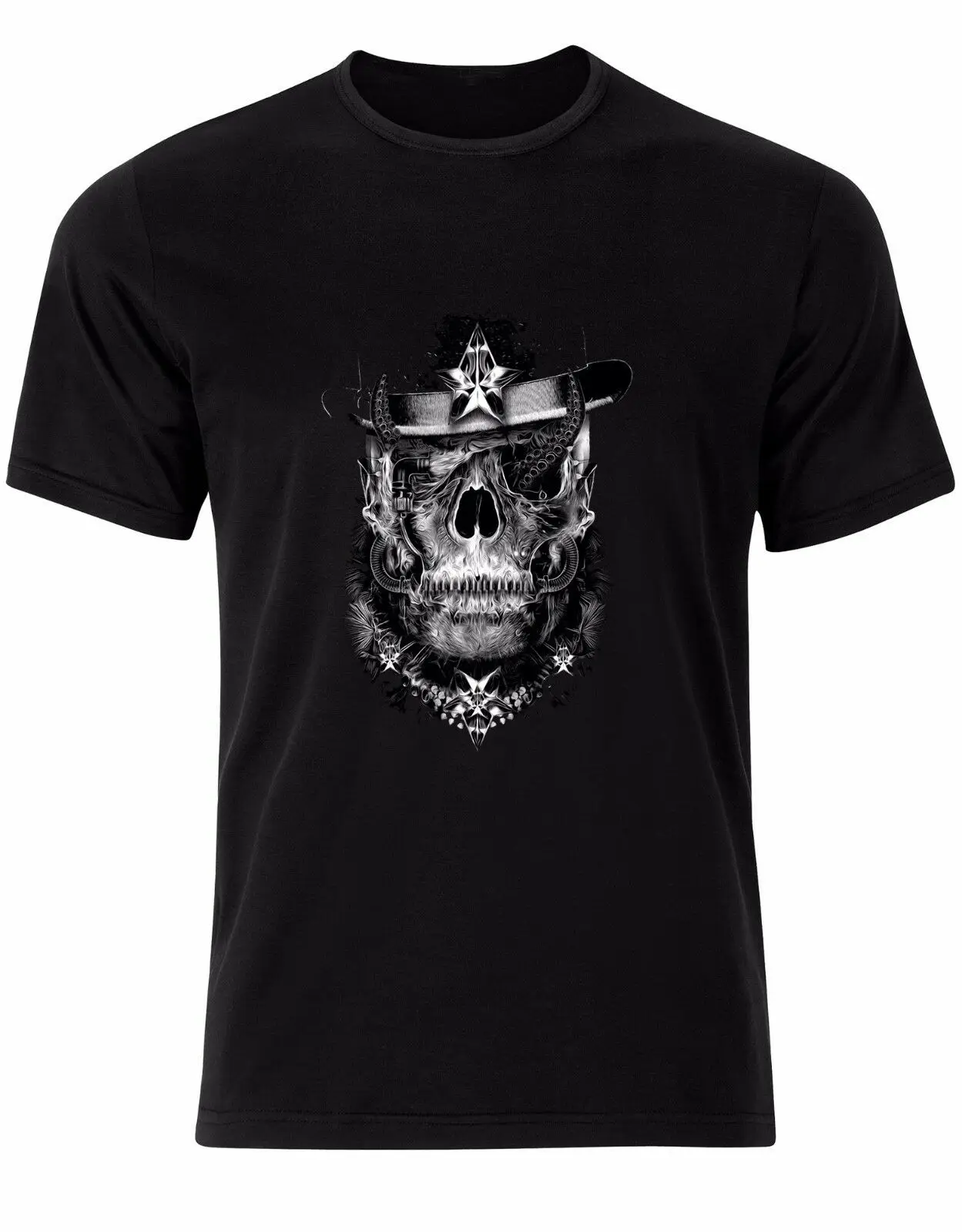 

Gothic Sheriff Skull Rider Bikes Mens Cool Short Sleeve t-Shirt Tee Top Shirt