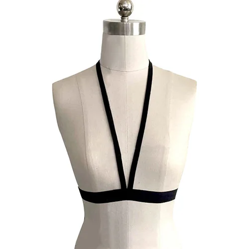 Женский сексуальный топ с лямками вырезами эластичной оправой бретельками |