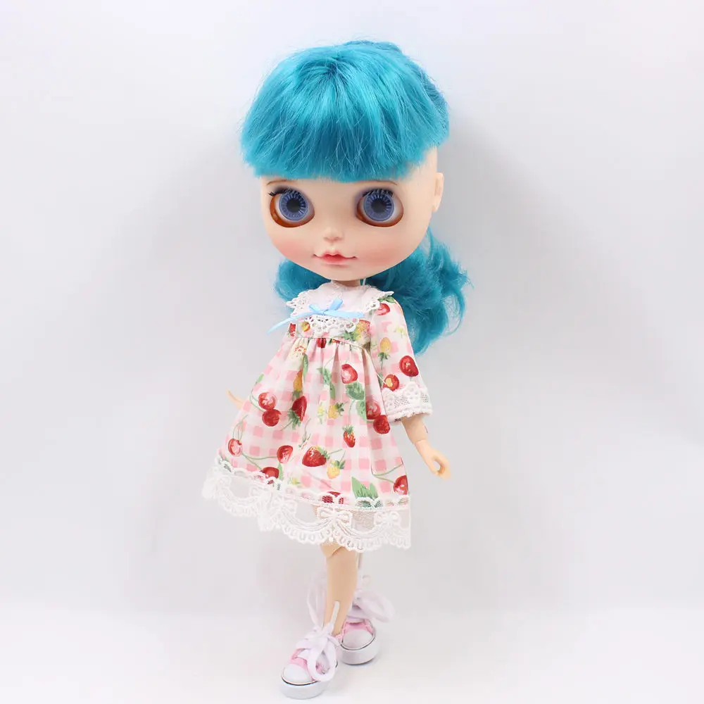 Наряды для Blyth doll клубничное платье костюм для 1/6 azone BJD pullip licca