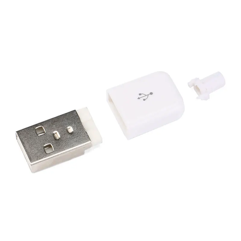 10 шт./лот штекер USB разъем Micro Комплект сделай сам с крышками черный сварочный