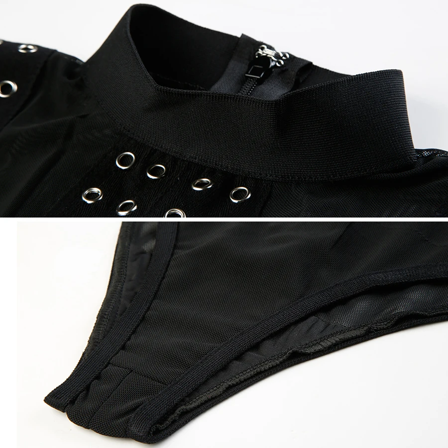 Черные пикантные женские комбинезон лето 2018 Новое поступление прозрачные боди с