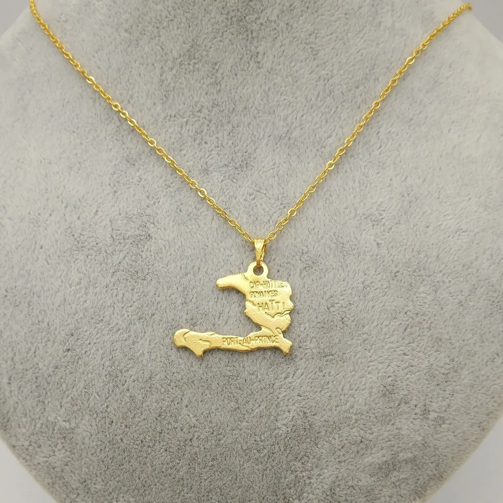 Оптовая продажа модное ожерелье с изображением карты для женщин воротником Ayiti