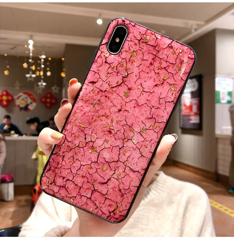 Only Case 2 Роскошные Алмазные мраморные блестящие чехлы для телефонов для iPhone X, XR, XS, MAX, 7, 8, 6s Plus, силиконовый чехол-держатель для iPhone XR, XS - Цвет: Only Case 2