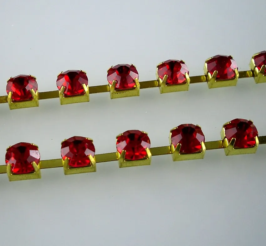 SS30 модная аппликация для костюма 6 мм Хрустальные стеклянные стразы золотая