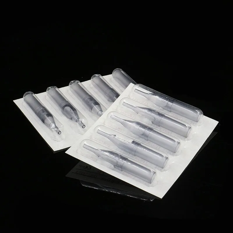 

50PCS 5D Sterile Grey Disposable Tattoo Tips Short Plastic Needle Tips For Tatoo Body Art Supply Free Shipping
