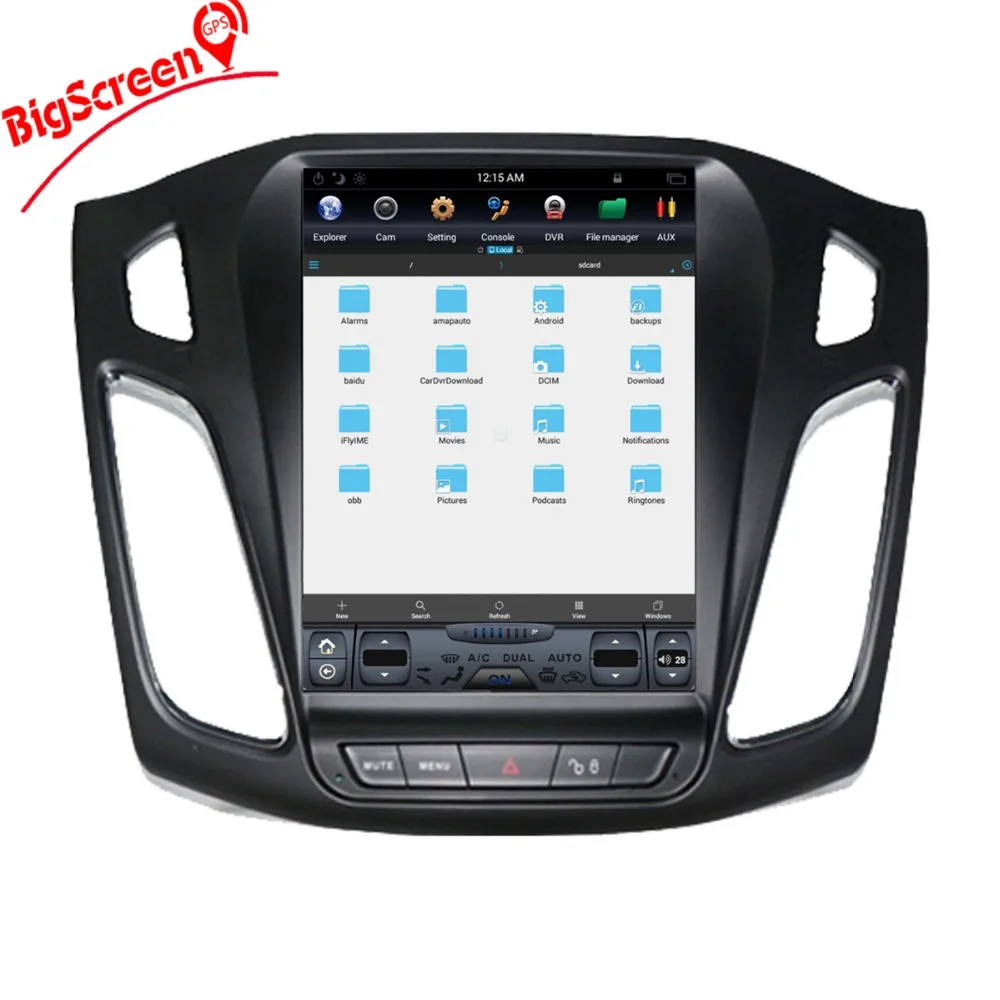 Автомобильный DVD плеер в стиле Tesla 10 4 дюйма Android 7 1 GPS навигация для Ford Focus 2012 2017