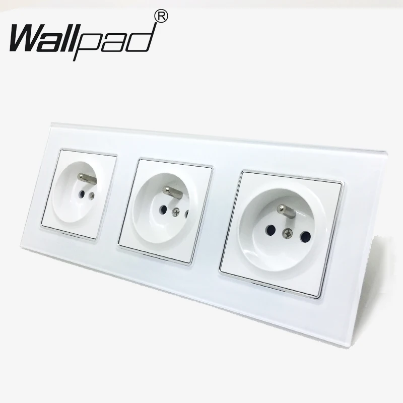 3 french socket 4 способа французская розетка круглая коробка с креплением CE адрель Роскошный белый кристалл стекло Четырехместный 16А французский электрическая розетка с когтями - Тип: 3 french socket