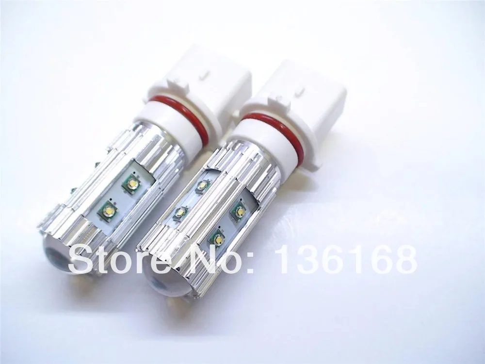 Бесплатная доставка два Янтарный оранжевый Canbus 50 Вт P13W 10x Cree XP-E ЧИПАМИ