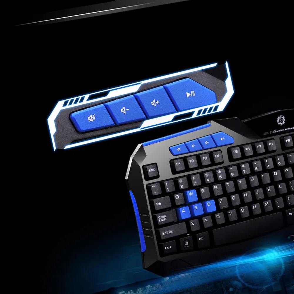 Игровая мышь Беспроводная 2 4G Клавиатура и набор компьютерный мультимедийный