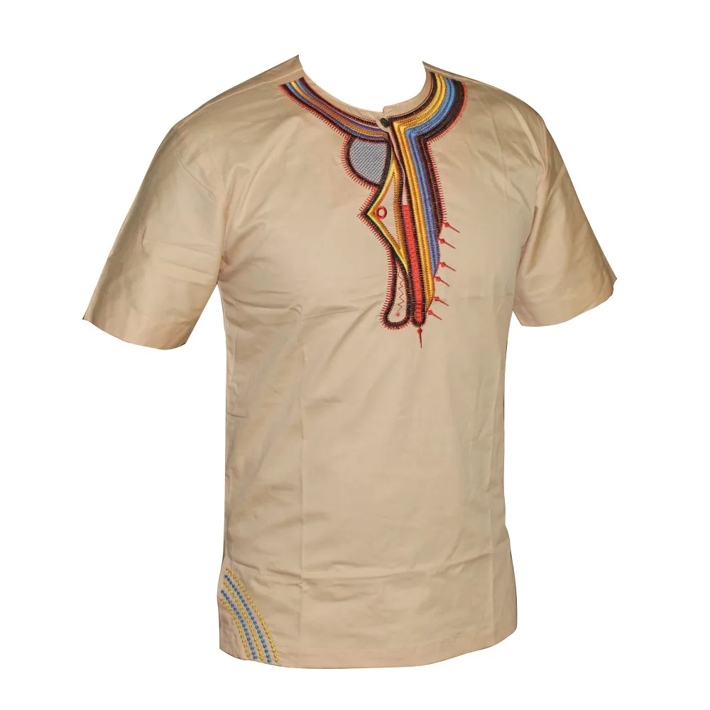 

Dashikiage New Men African Short Sleeve Hippie Vintage Fancy Haute Tribal Embroidery Top 2019